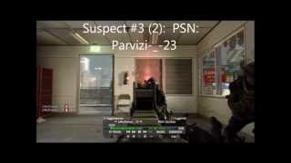 Call of Duty Black Ops 2 - Cheaters Exposed (PSN: Farkodi 23 & Parvizi 23)
Earlier today my buddy texted me the results of this game
Upon quick investigation I found out how and why the score was so high
Getting kills while his 2 friends (playing on the opposite team) used Tactical Insertion in a non-confrontational room
The Cheaters are
PSN: Farkodi 23
PSN: Parvizi 23 (and his split-screen self)
I Freiflug83 do hereby authorize everyone to send this video to the following people so justice can be served
twitter: @Davidvonderhaar
twitter: @Treyarch Call of Duty Black Ops 2 - Cheaters Exposed (PSN: Farkodi 23 & Parvizi 23)