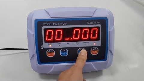 X704 Weight Indicator Calibration Operation