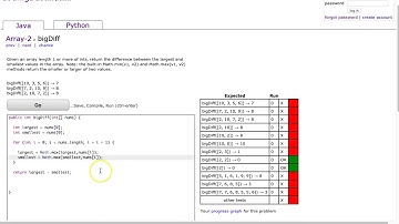 Codingbat - bigDiff (Java)