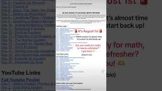 FREE Back to School Math Review | Link in Description | Pre-Algebra Review