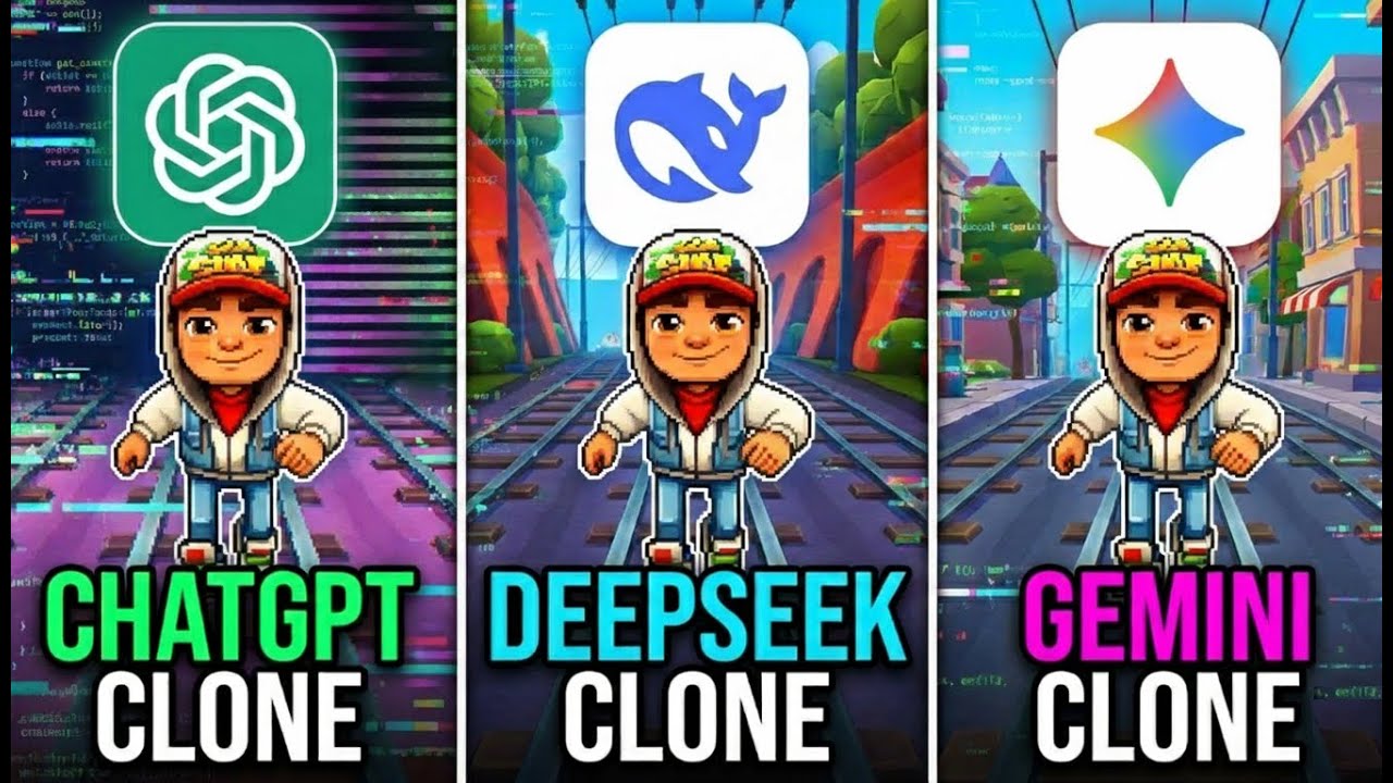 ChatGPT vs Gemini vs DeepSeek Creando Subway Surfers - YouTube
