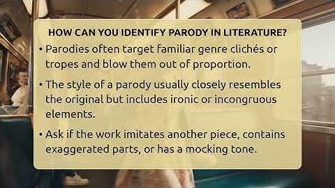 How Can You Identify Parody In Literature? - The Prose Path