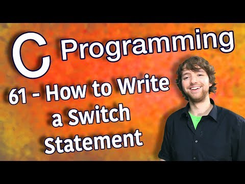 C Programming Tutorial 61 - How to Write a Switch Statement