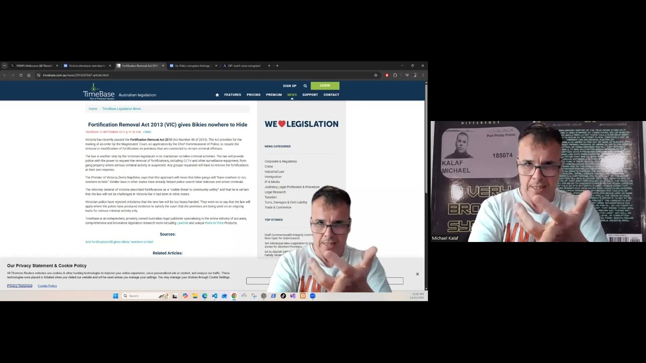 Bikies, Organized Crime, Victoria Police, Prisons, A Very Broken System