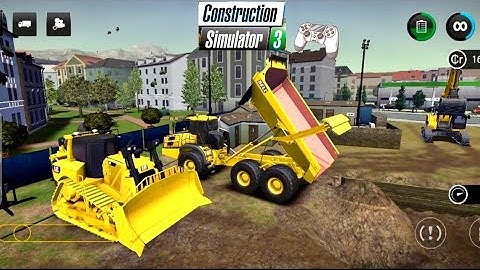 Construction Simulator 3 #20 | Máy xúc, máy ủi, xe Ben, xe bê tông xây dựng Bể bơi