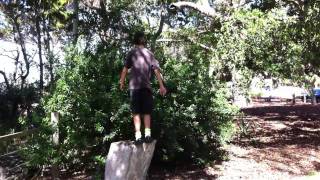Backflip Off Tree Stump