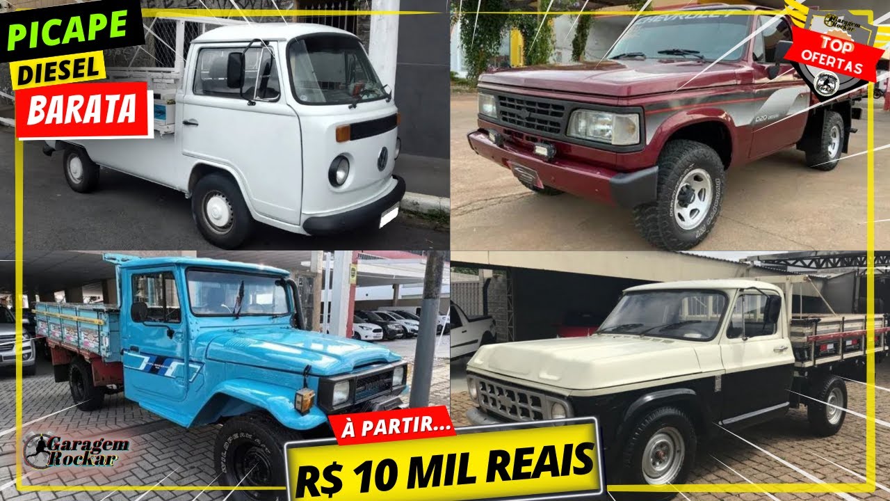 CAMINHONETE a DIESEL PRA TRABALHO Picape Barata a Venda [À PARTIR DE 10 MIL] Top Ofertas Rockar #d10