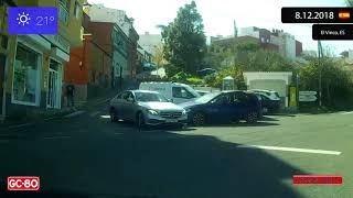 Driving through Gran Canaria (Spain) from Bandama to Santa Brígida 8.12.2018 Timelapse x4
