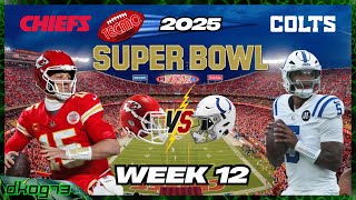 Tecmo Super Bowl 2025 (NES) Updated Rosters 🏈 Week 12 Chiefs vs Colts #tecmosuperbowl #misterfpga