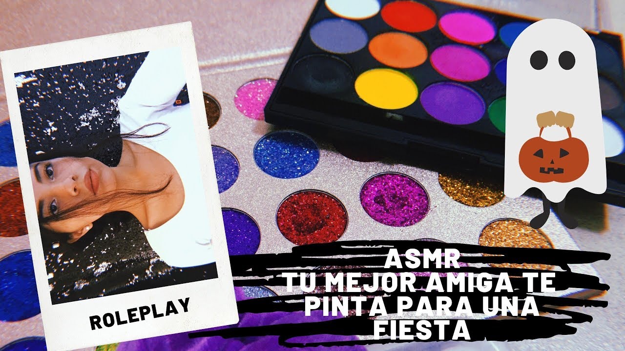 ASMR/ ROLEPLAY/ Tu mejor amiga te pinta para una fiesta 🎃💀/ Susurros/ Andrea ASMR 🦋