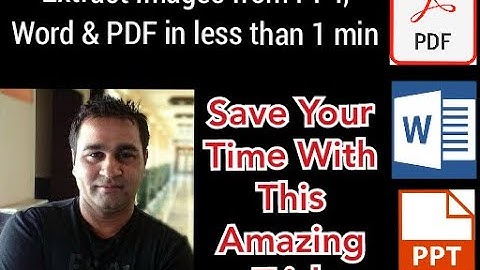 How to Extract Images from a pdf  word file or PowerPoint presentation? | Trick to extract images