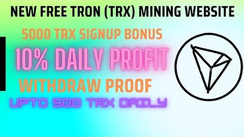 New Best TRX Mining Site 2022 wintrc com 5000 TRX Bonus | TRX Mining Today