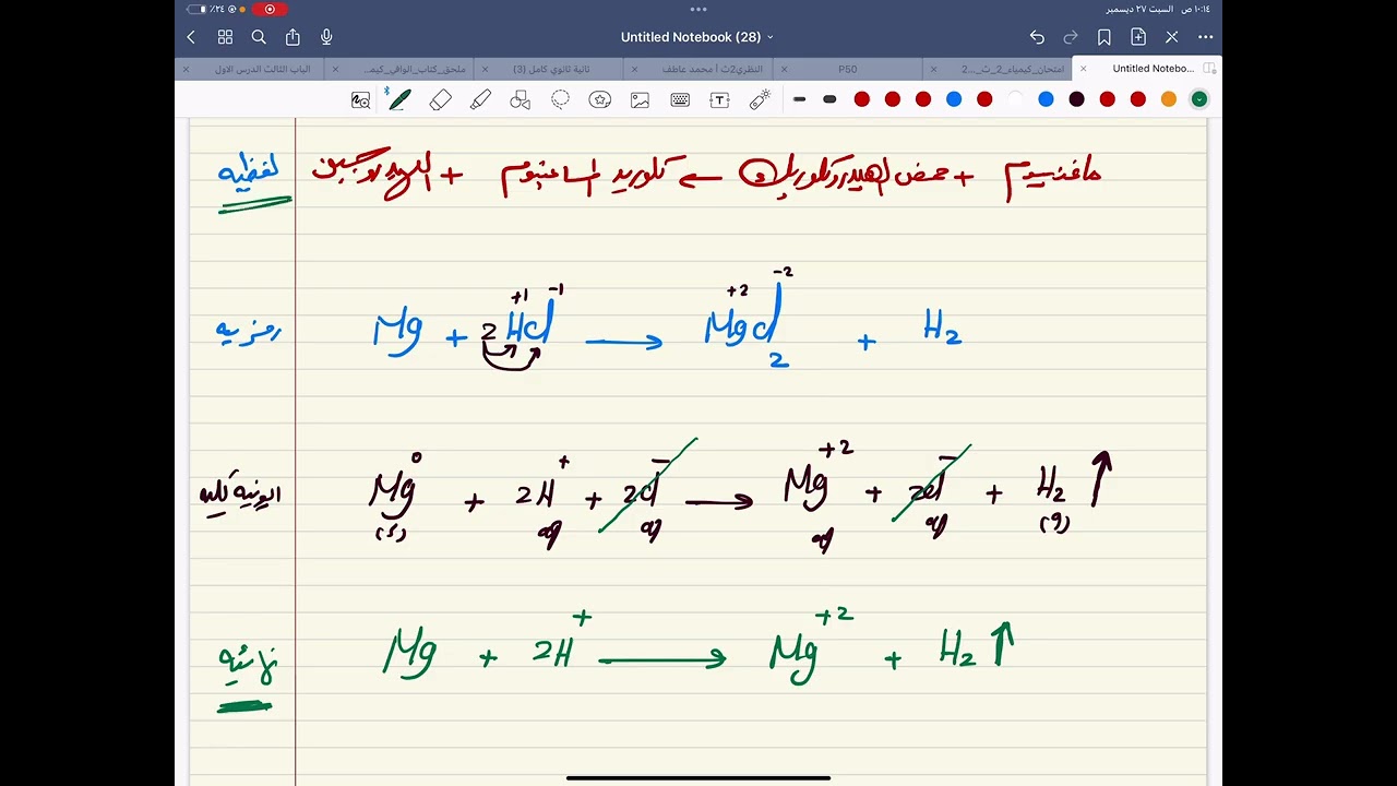 ملاحظات هامه الباب الثالث الصف الثانى الثانوى 