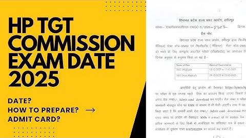 HP TGT Exam Date 2025 | Official Notice Out  HPRCA Hamirpur | TGT Medical & Non-Medical CBT Schedule
