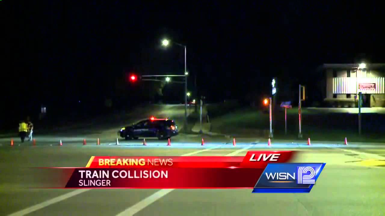 Two trains crash into each other in Slinger YouTube