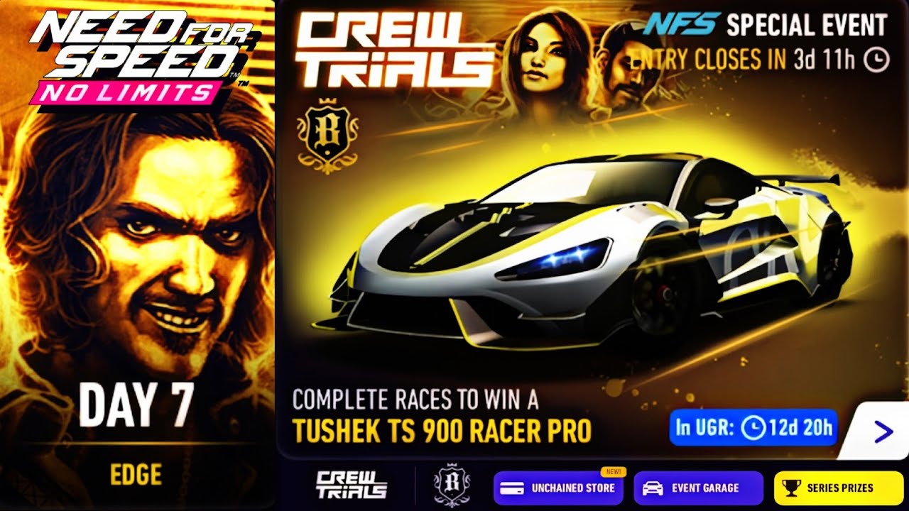 Day 7 (Edge) – TUSHEK TS 900 Racer Pro | Need For Speed: No Limits