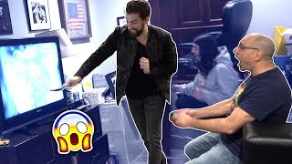BASHING DAD's TV PRANK! - DAD FREAKOUT!