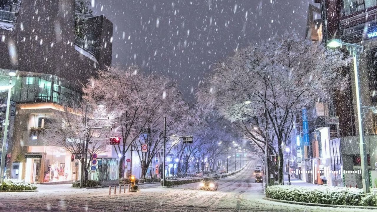 Winter Study Lofi ☁️ | Snowy Tokyo Night & Calm City Ambience