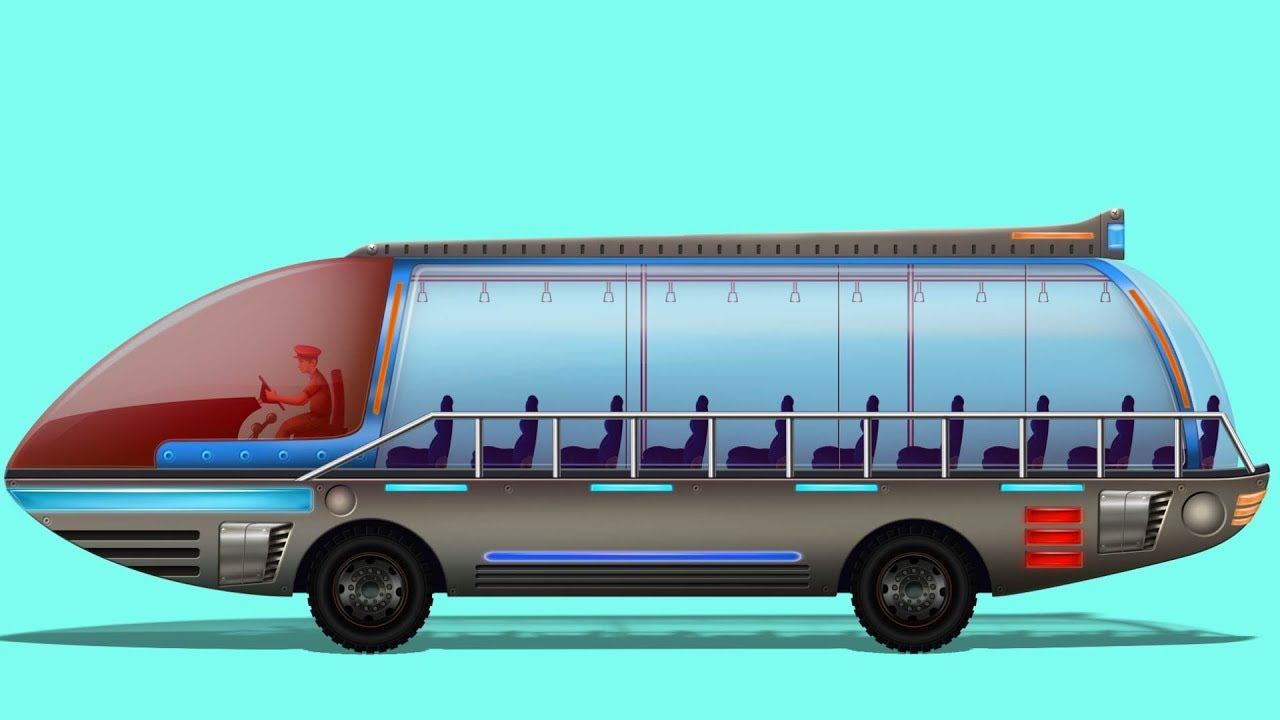 Amphibious bus | vehicle garage video for kids