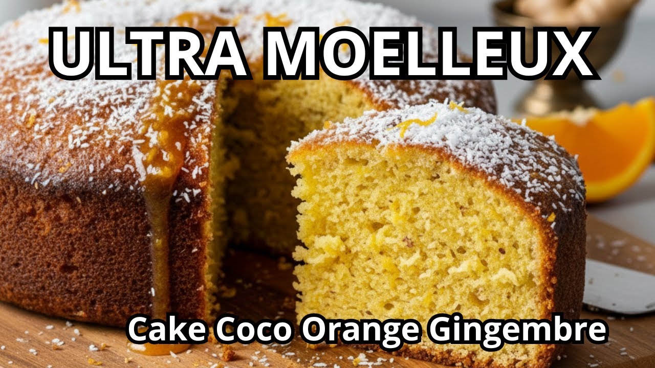 J’ai ajouté du Gingembre et de l’Orange dans mon Cake Coco : Un délice !