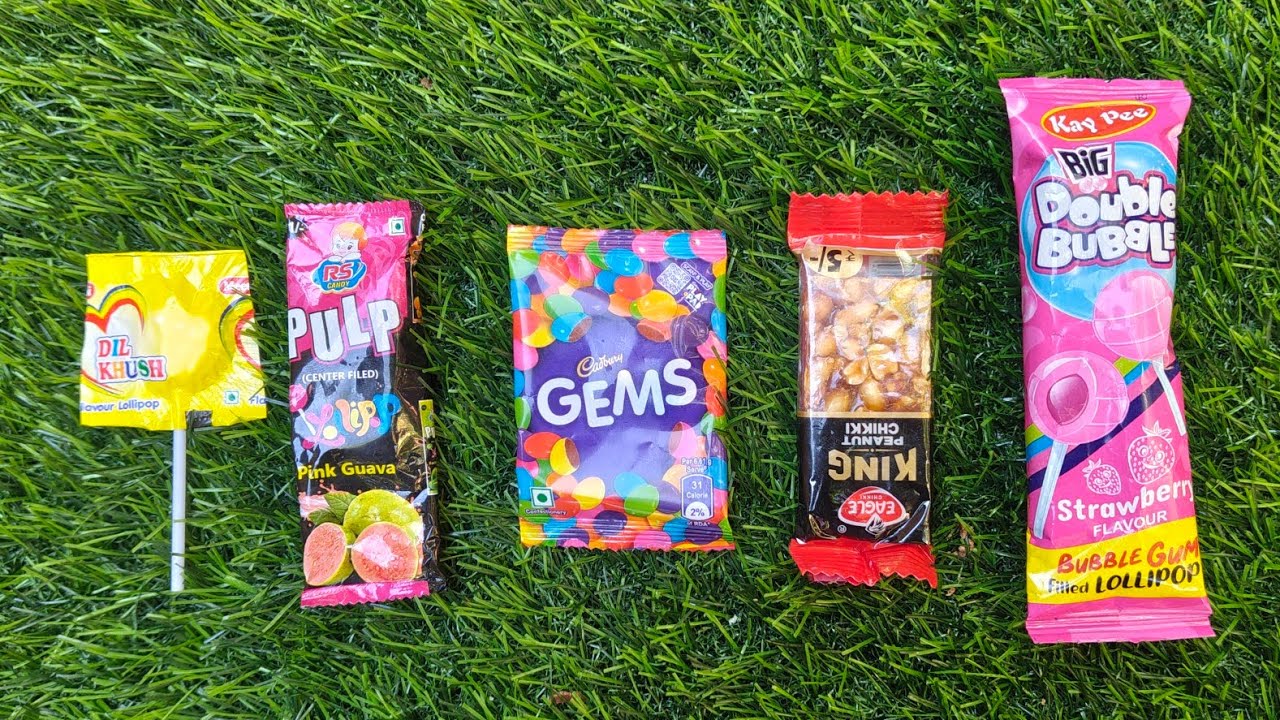 ASMR Most Popular Candys / some lots of colorful rainbow lollipop candy / unpacking chocolate eat