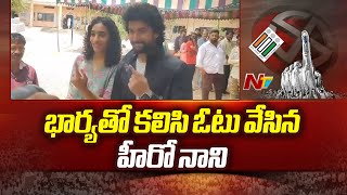 Actor Nani & His Wife Cast Their Votes l NTV