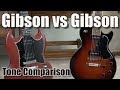 Gibson sg vs gibson les paul junior tone comparison  p90 pickups vs paf pickups