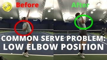 Tennis Serve Technique Problem: Low Elbow Position