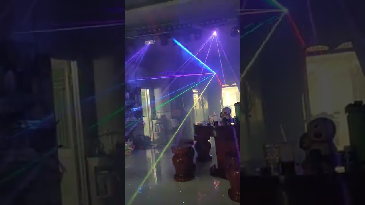 Đèn laser quét tia chiếu hình cực ấn tượng - 0919053713 - youtube