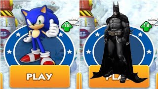 Sonic Dash Vs Batman Subway Run Gameplay