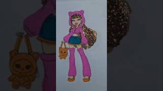 ​✨ Glitter Magic: Coloring Bratz Doll Yasmin | Satisfying ASMR Art ✨ #asmr #shorts