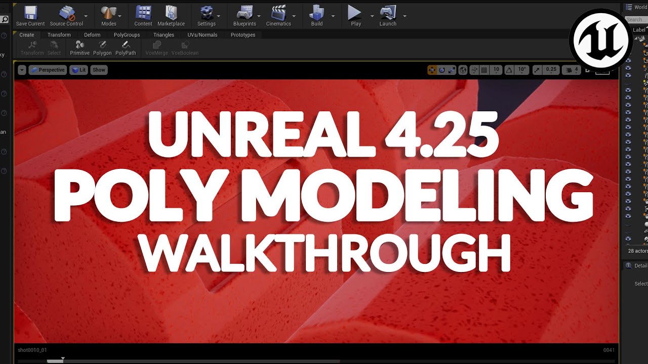 Unreal Engine 4 25 Poly Modeling Walk Through Youtube