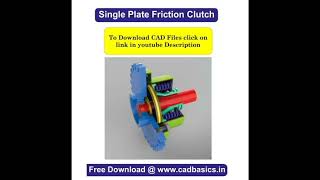 Single Plate Clutch - Solidworks