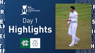 Abbas Back To His Best | Nottinghamshire v Hampshire - Vitality CC, Day One Highlights