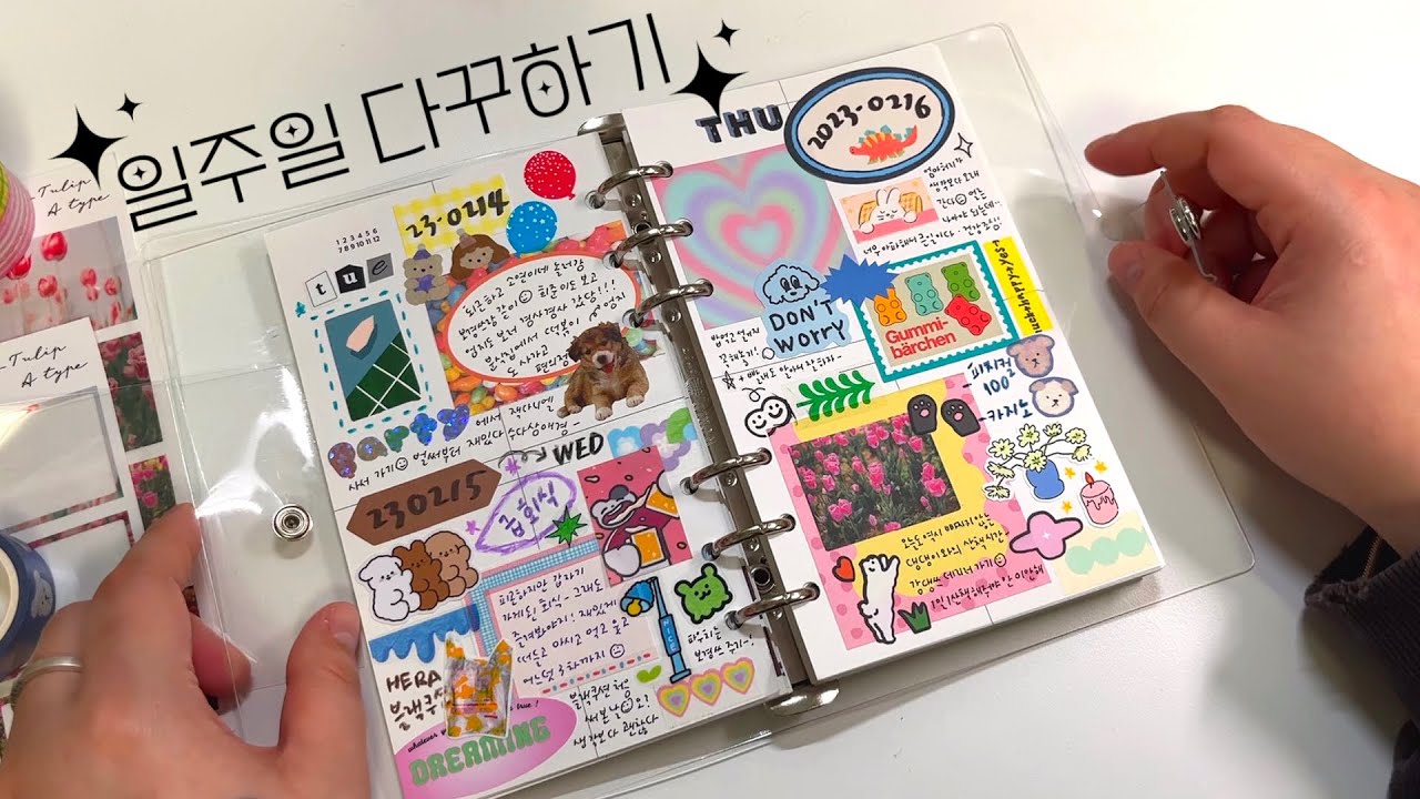 [📝] 일주일 다꾸 모음!★ 같이 다꾸해요🫶🏻 | 다이어리꾸미기 | 투머치다꾸 | 다꾸 - YouTube