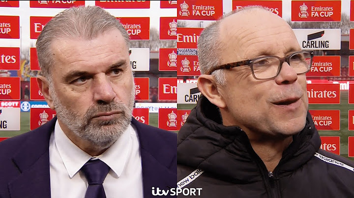 REACTION: Ange Postecoglou & Andy Peaks have differing reactions to Tamworth's Battle With Tottenham