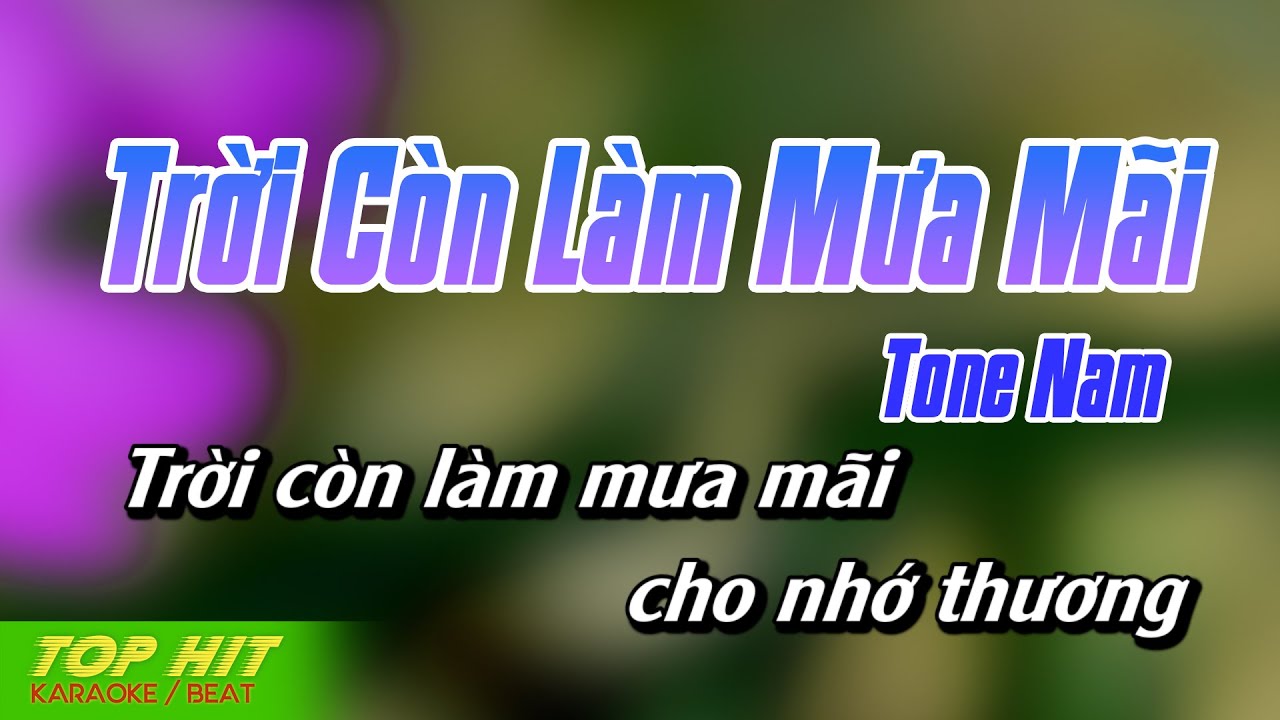 Trời Còn Làm Mưa Mãi Karaoke Tone Nam | Nhạc Sống Mới Dễ Hát TOP HIT KARAOKE