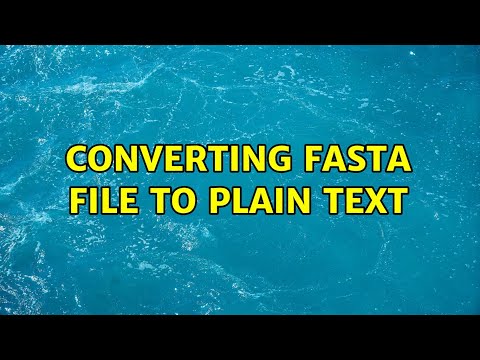 converting fasta file to plain text