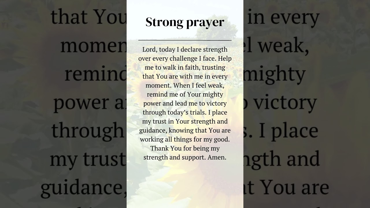 #strongprayer