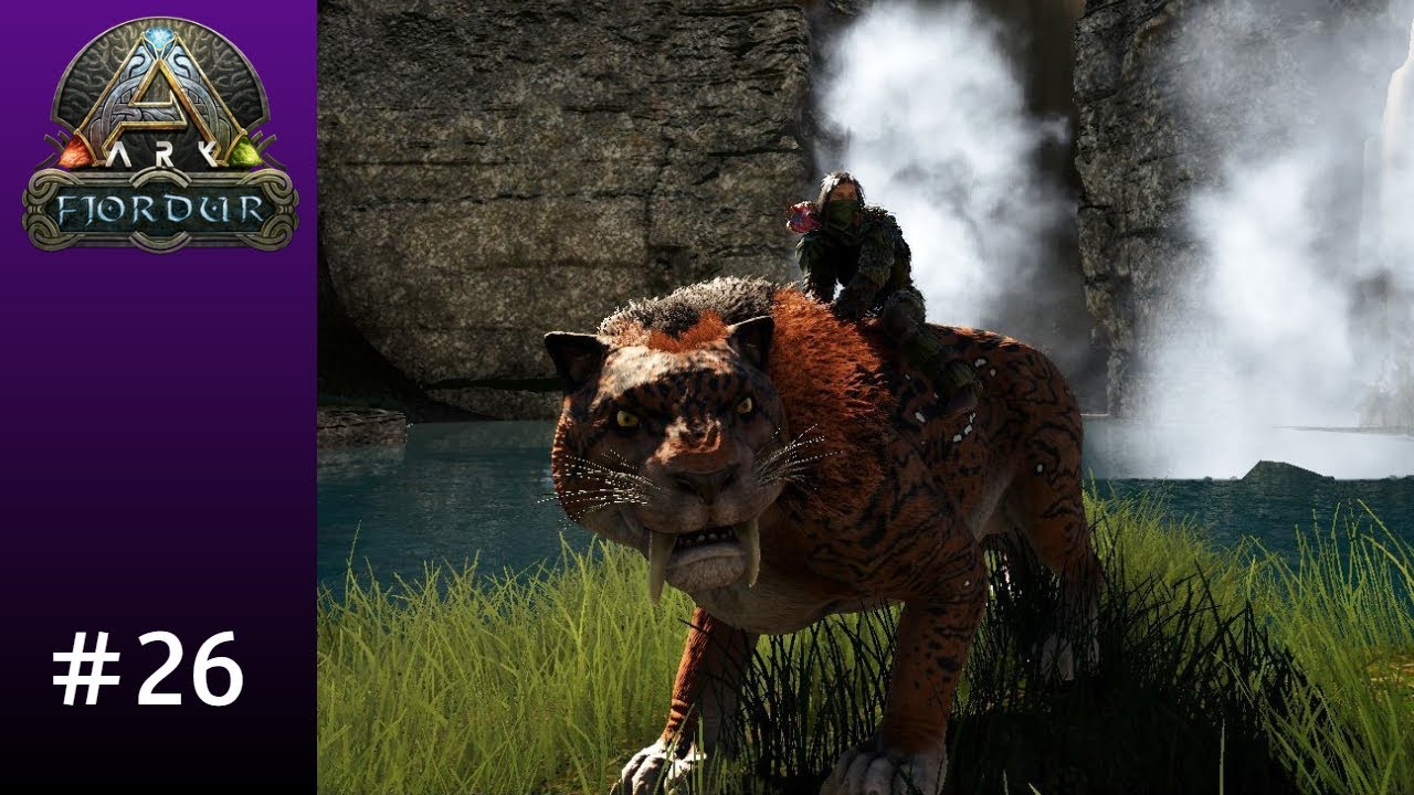 Taming the Fearsome Sabertooth Cat!  ARK Fjordur Let's Play Ep. 26