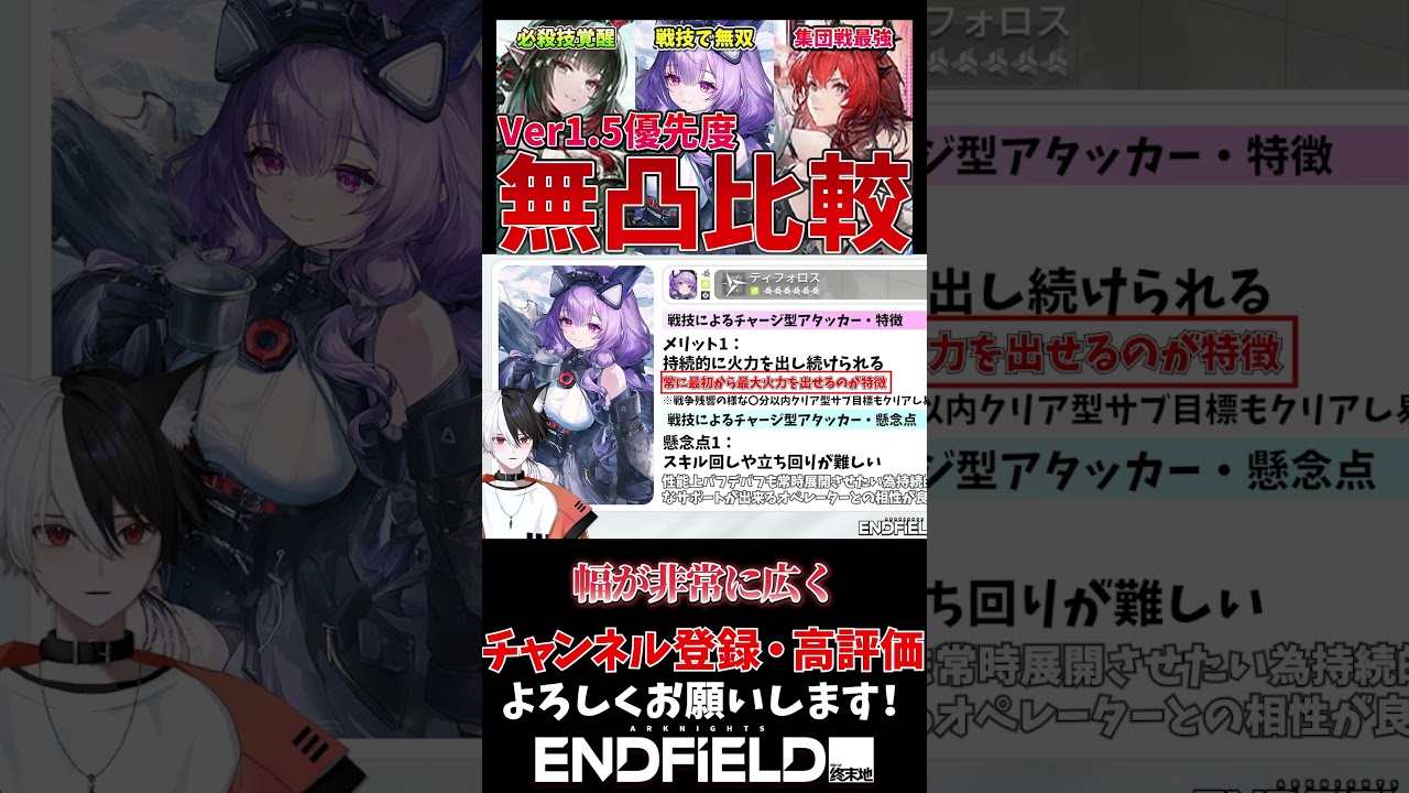 【エンドフィールド】ティフォロス無凸でも引くべき?確保優先度で考えるVer1.5最終評価!#shorts #アークナイツエンドフィールド #ティフォロス