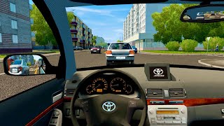 Toyota Avensis - City Car Driving | Steering Wheel Gameplay screenshot 2