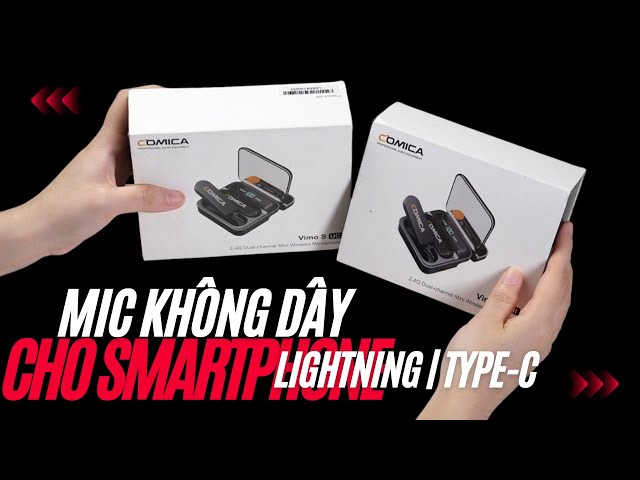 Micro cho điện thoại Lightning, Type-C | COMICA VIMO S-MI và S-UC | Khử ồn âm thanh môi trường