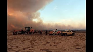 URGENTE : INCENDIO DESCONTROLADO EN LA ZONA DE GUARDIA MITRE TRABAJAN VARIAS DOTACIONES DE BOMBEROS