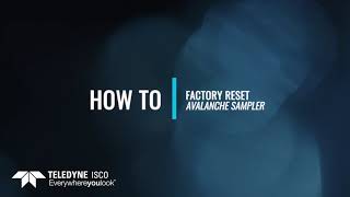 Avalanche Sampler - How To Do A Factory Reset