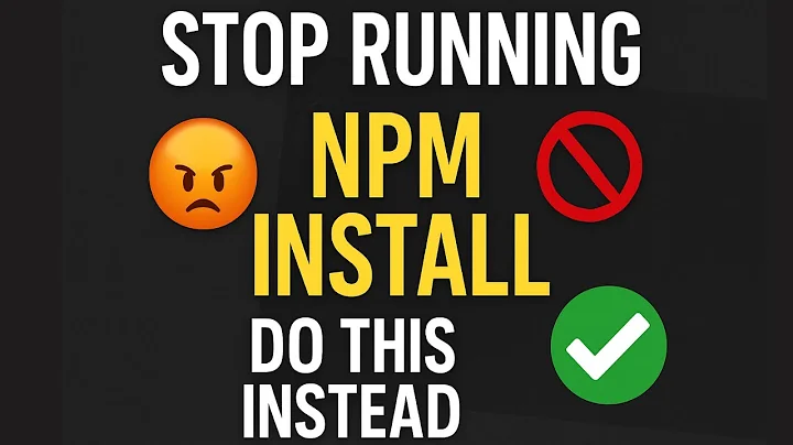 Stop Blindly Running npm install 🚫 | The RIGHT Way to Manage Node Modules 🔧📦