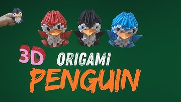 Learn how to make a 3D origami penguin! This step-by-step tutorial
