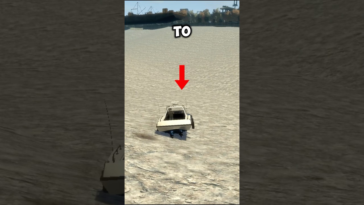 What happens when you remove the water and then use a boat in GTA games 