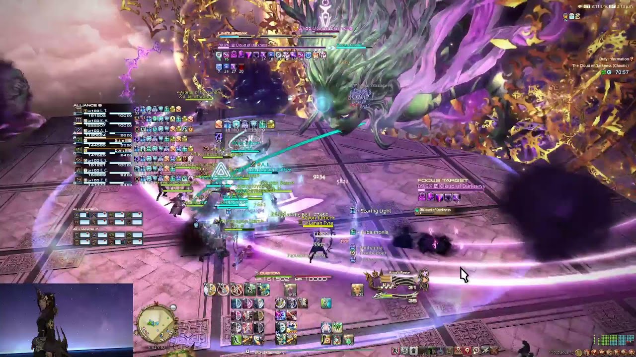 Cloud of Darkness Chaotic Cleanup Run with Savage Slimes - Alliance B R1 pov | FFXIV