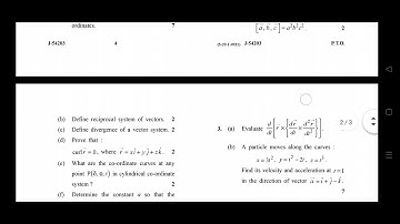 GJU BSc Maths 3rd Sem Questions Paper || Previous Year Question Paper